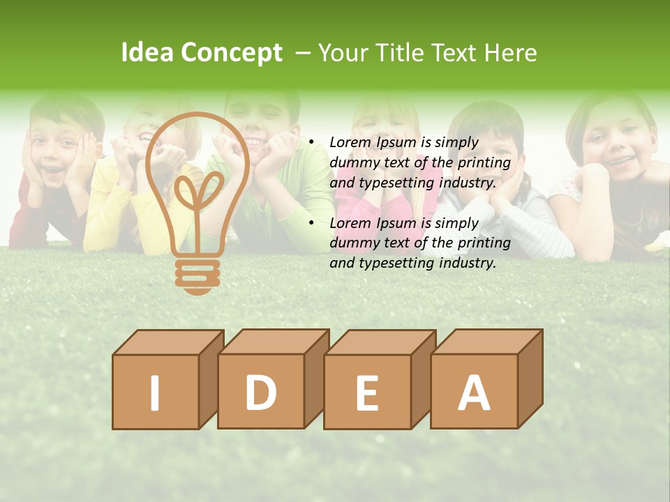 Happy Lying Adolescent PowerPoint Template