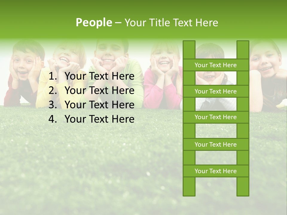 Happy Lying Adolescent PowerPoint Template