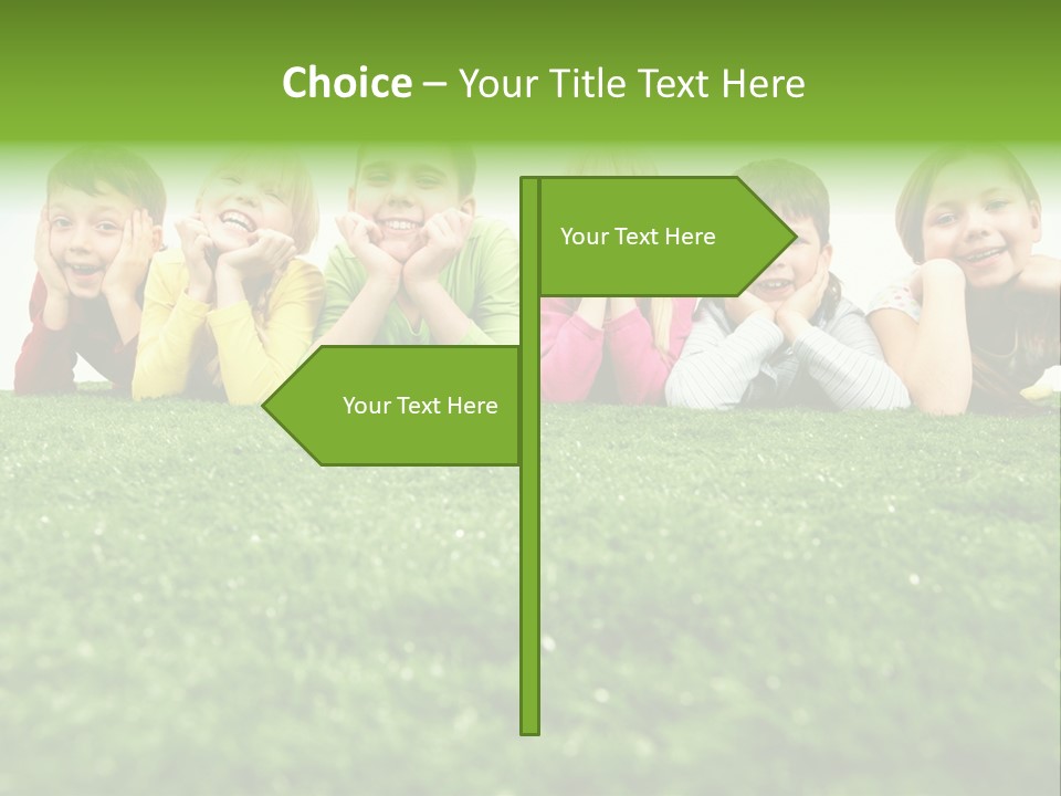 Happy Lying Adolescent PowerPoint Template