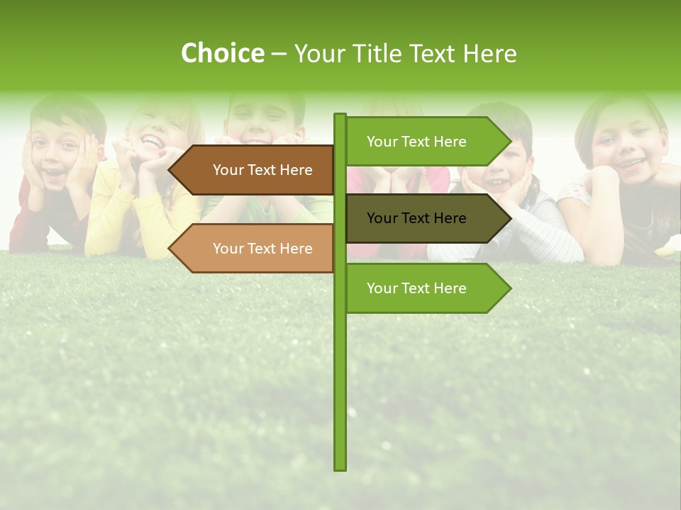 Happy Lying Adolescent PowerPoint Template