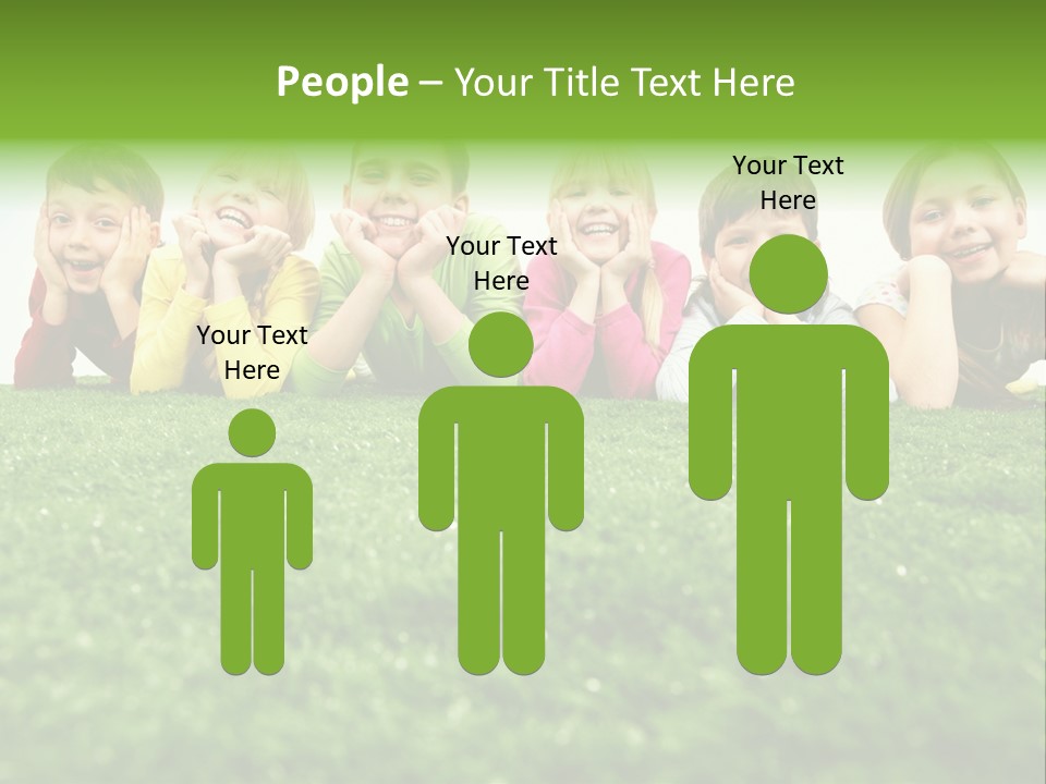 Happy Lying Adolescent PowerPoint Template