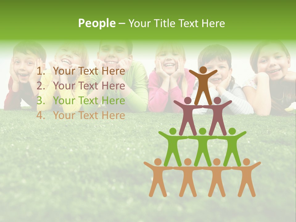 Happy Lying Adolescent PowerPoint Template