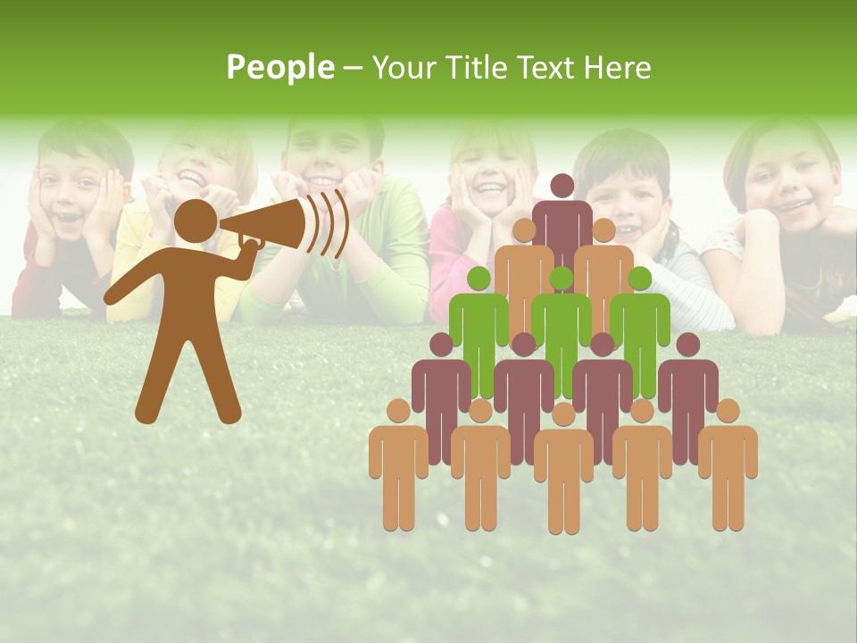 Happy Lying Adolescent PowerPoint Template