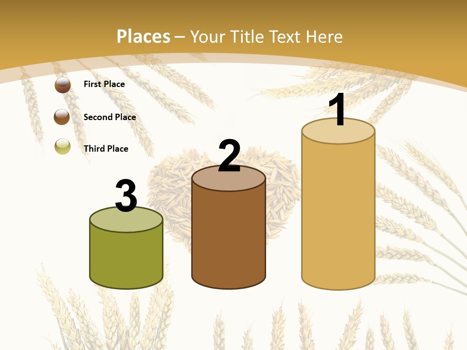 Pão E Trigo Desenho PowerPoint Template