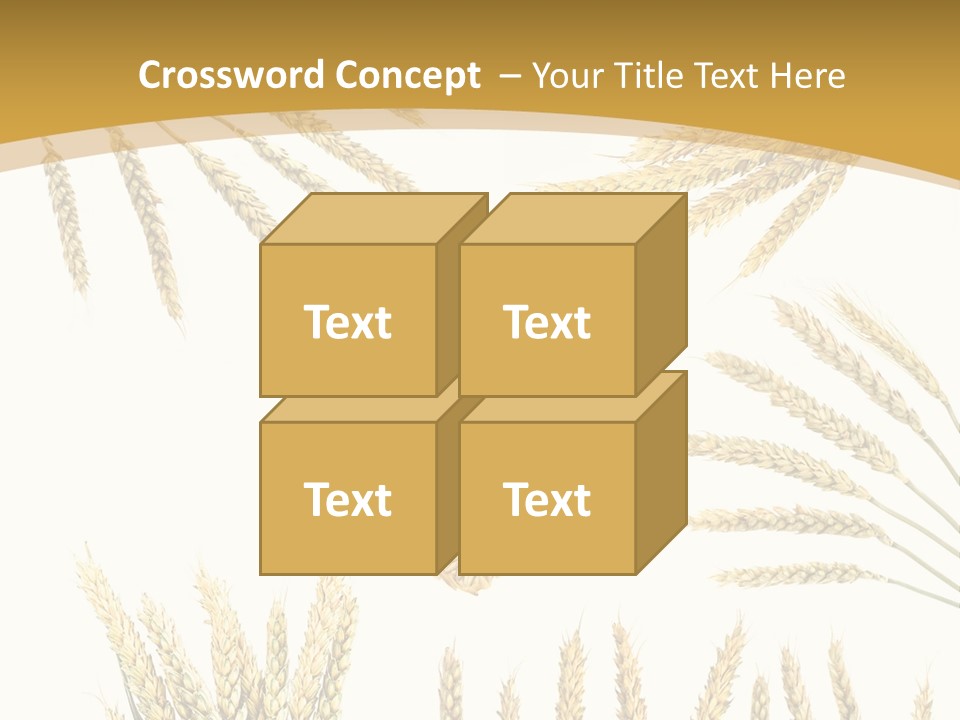 Pão E Trigo Desenho PowerPoint Template