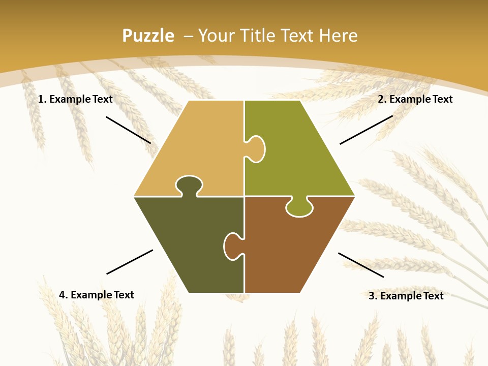 Pão E Trigo Desenho PowerPoint Template