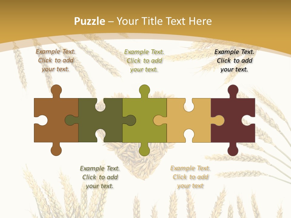 Pão E Trigo Desenho PowerPoint Template