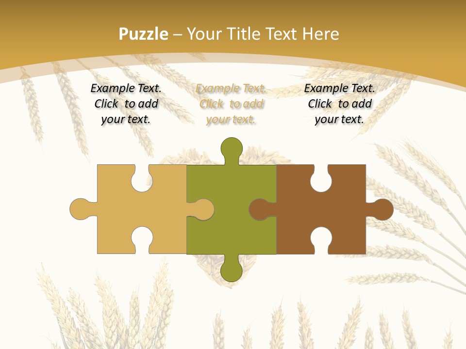 Pão E Trigo Desenho PowerPoint Template