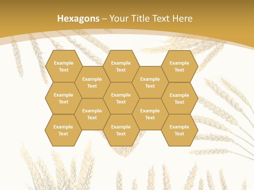 Pão E Trigo Desenho PowerPoint Template