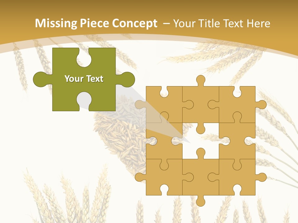 Pão E Trigo Desenho PowerPoint Template