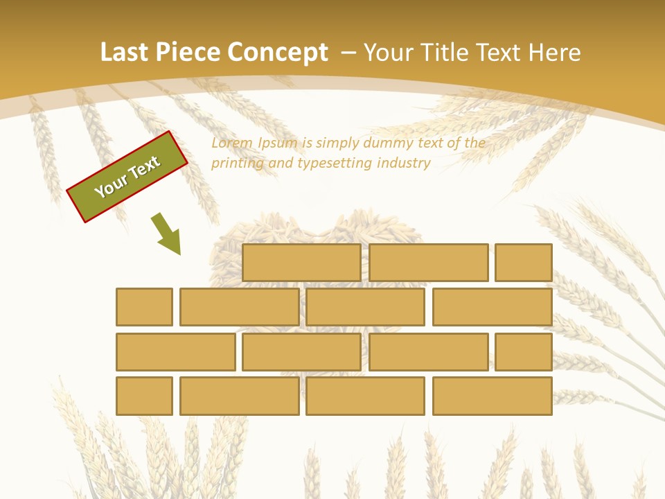 Pão E Trigo Desenho PowerPoint Template