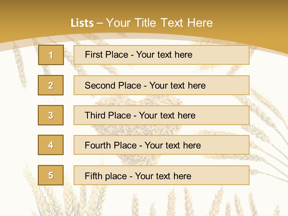 Pão E Trigo Desenho PowerPoint Template