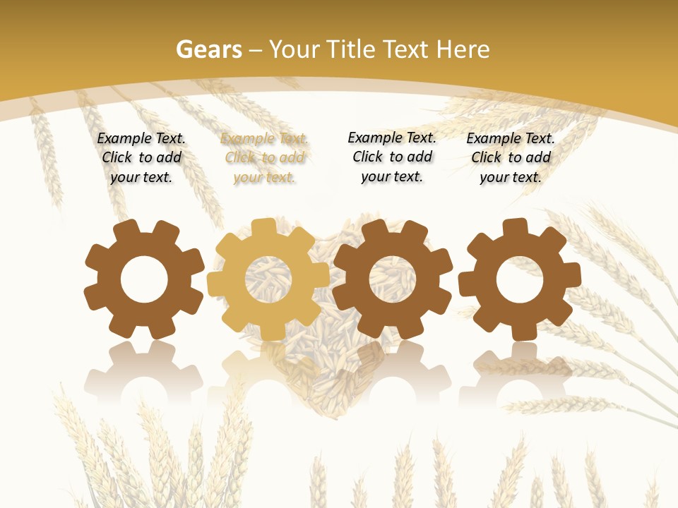 Pão E Trigo Desenho PowerPoint Template