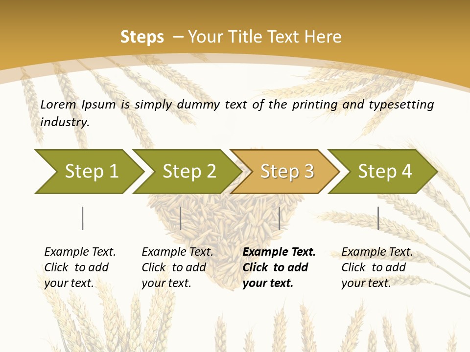 Pão E Trigo Desenho PowerPoint Template