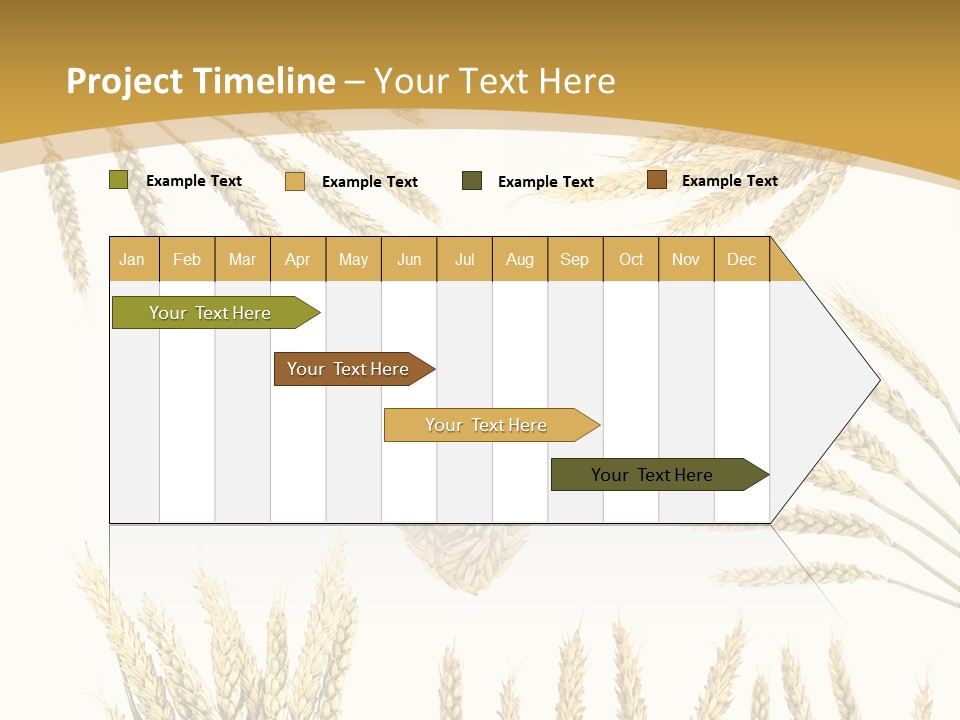 Pão E Trigo Desenho PowerPoint Template