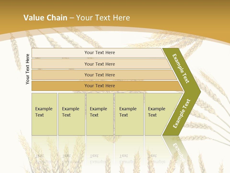 Pão E Trigo Desenho PowerPoint Template
