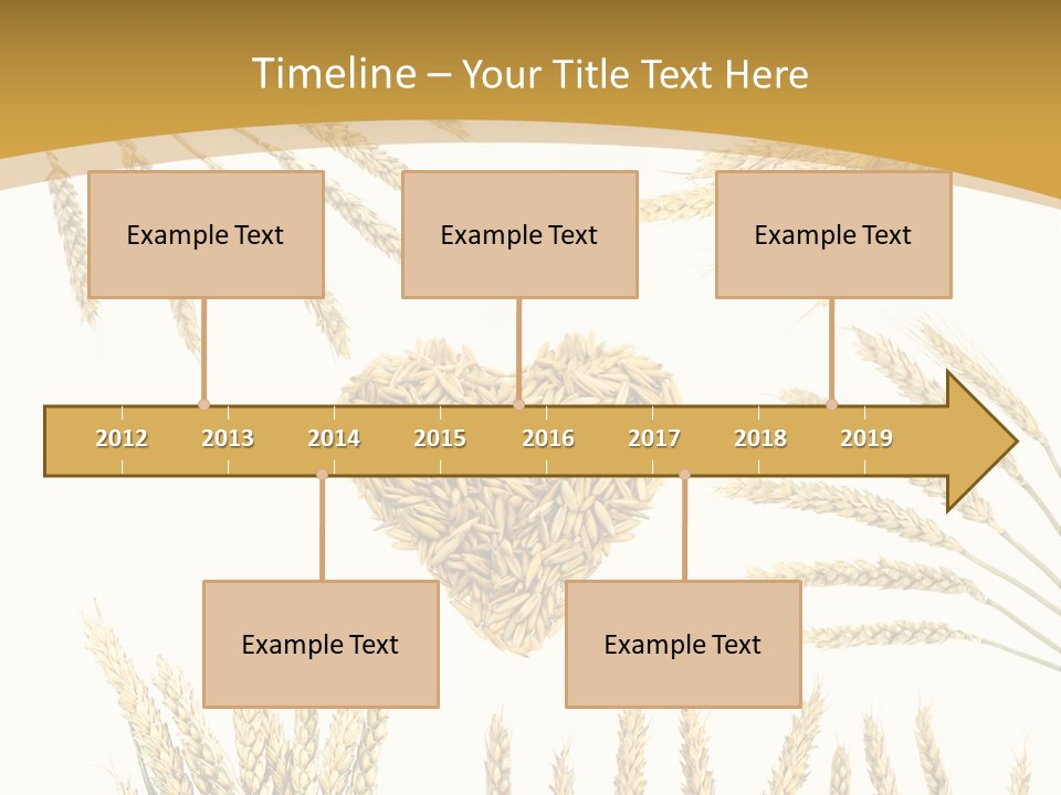 Pão E Trigo Desenho PowerPoint Template