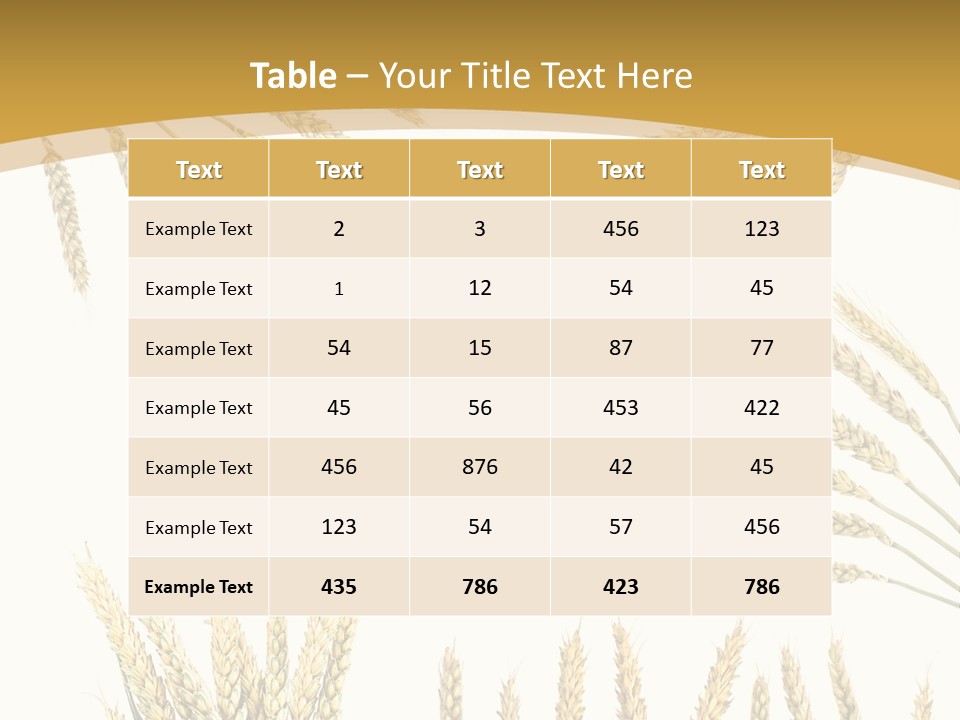 Pão E Trigo Desenho PowerPoint Template