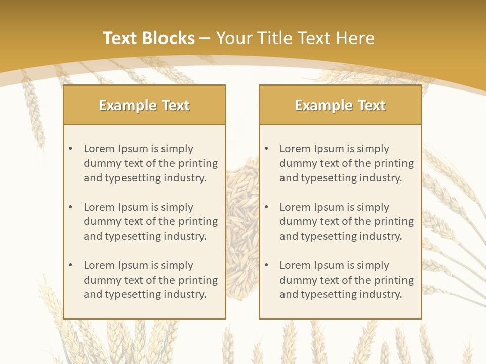 Pão E Trigo Desenho PowerPoint Template