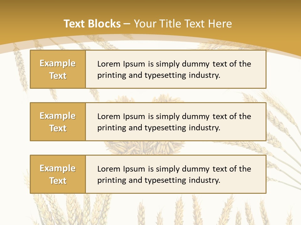 Pão E Trigo Desenho PowerPoint Template
