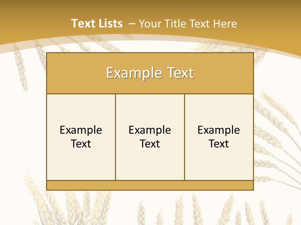 Pão E Trigo Desenho PowerPoint Template