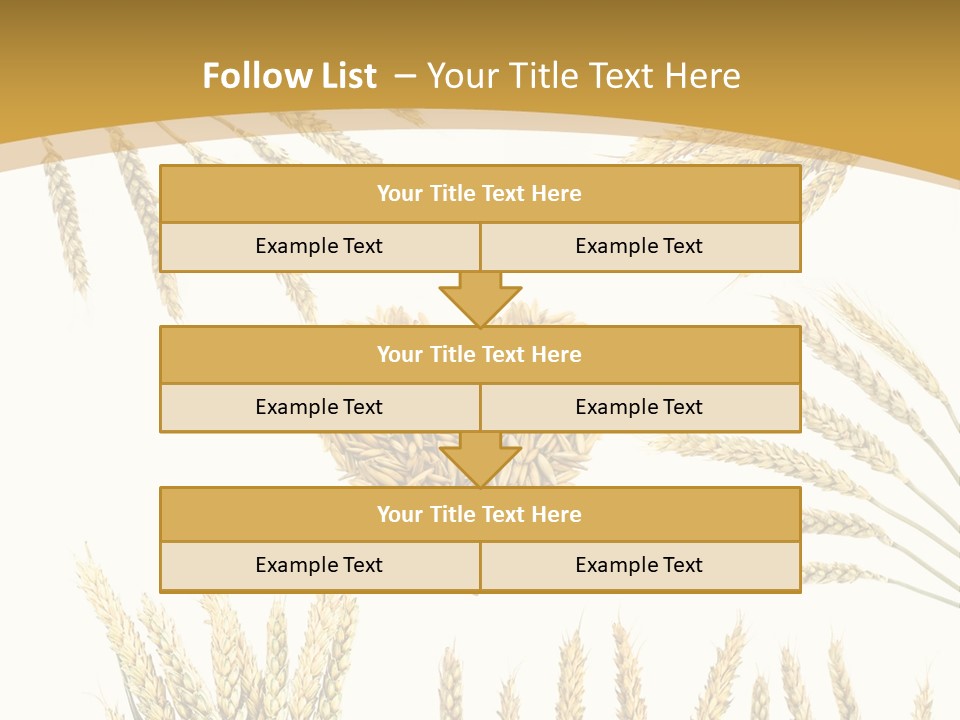 Pão E Trigo Desenho PowerPoint Template