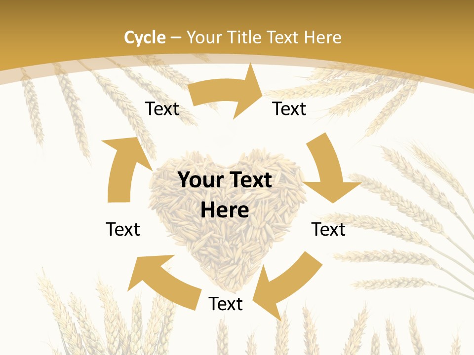Pão E Trigo Desenho PowerPoint Template