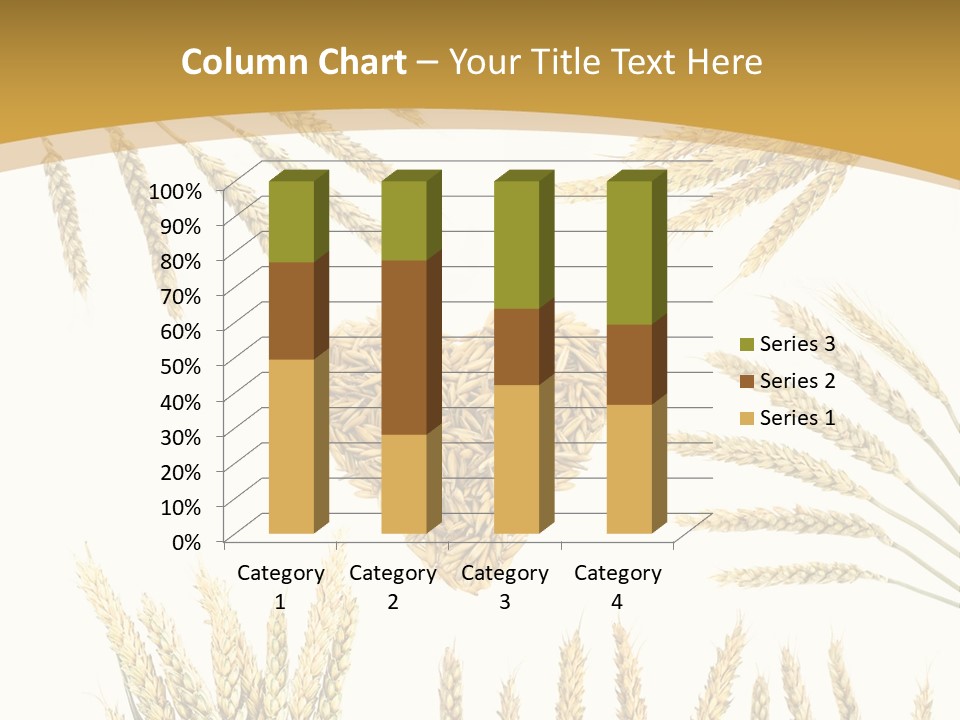 Pão E Trigo Desenho PowerPoint Template