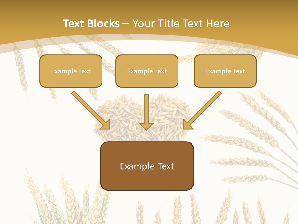 Pão E Trigo Desenho PowerPoint Template