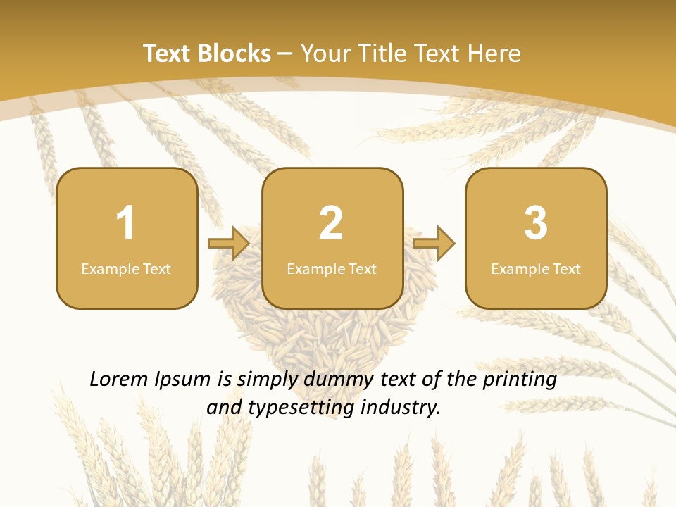 Pão E Trigo Desenho PowerPoint Template