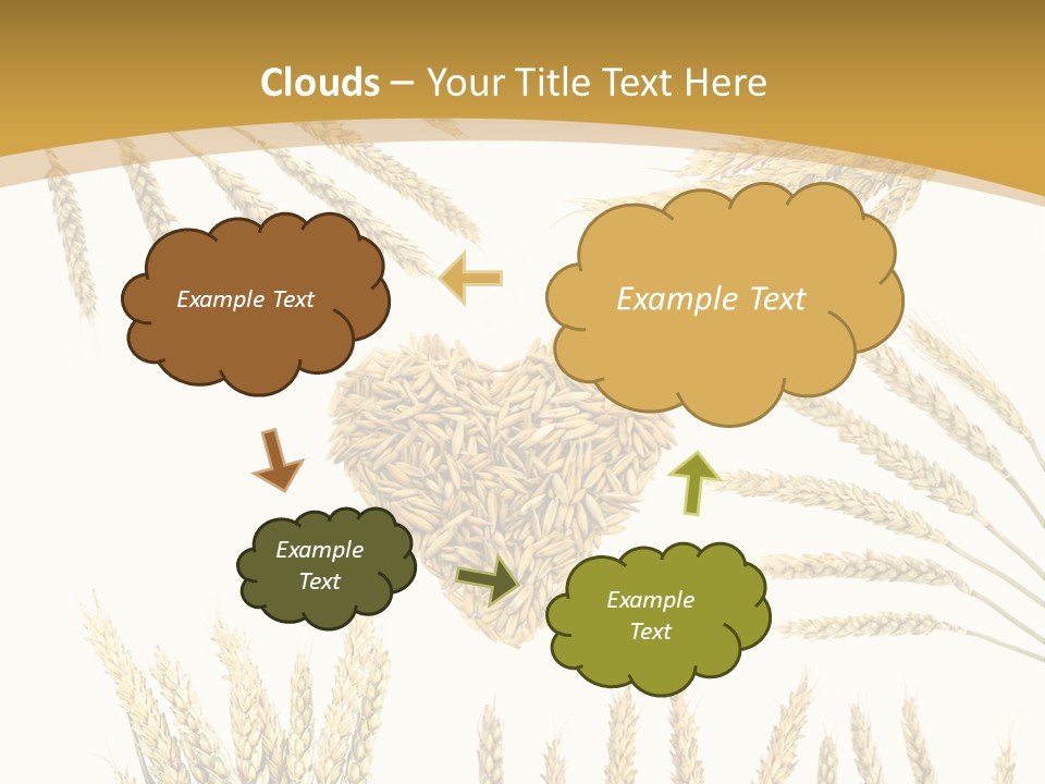 Pão E Trigo Desenho PowerPoint Template