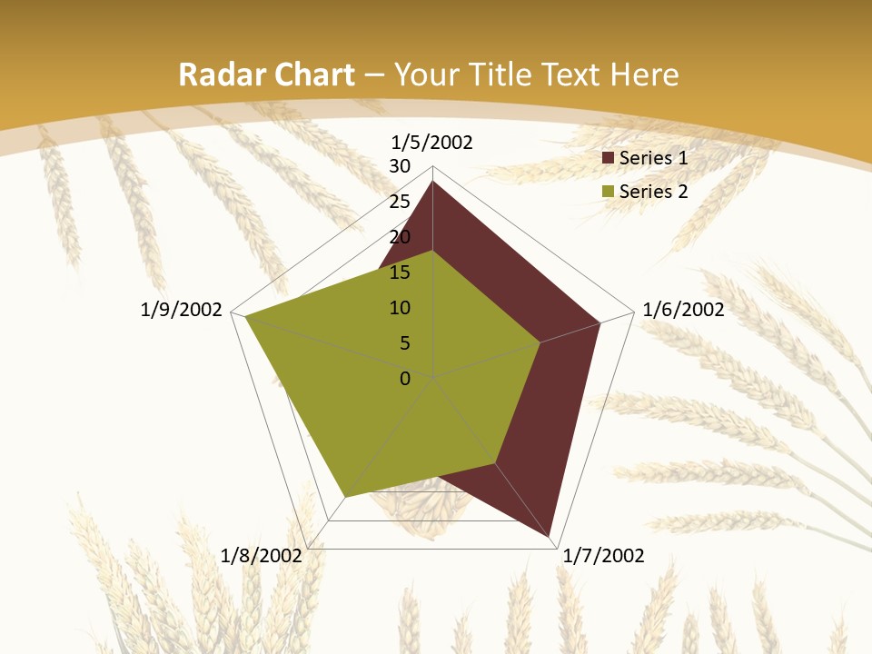 Pão E Trigo Desenho PowerPoint Template