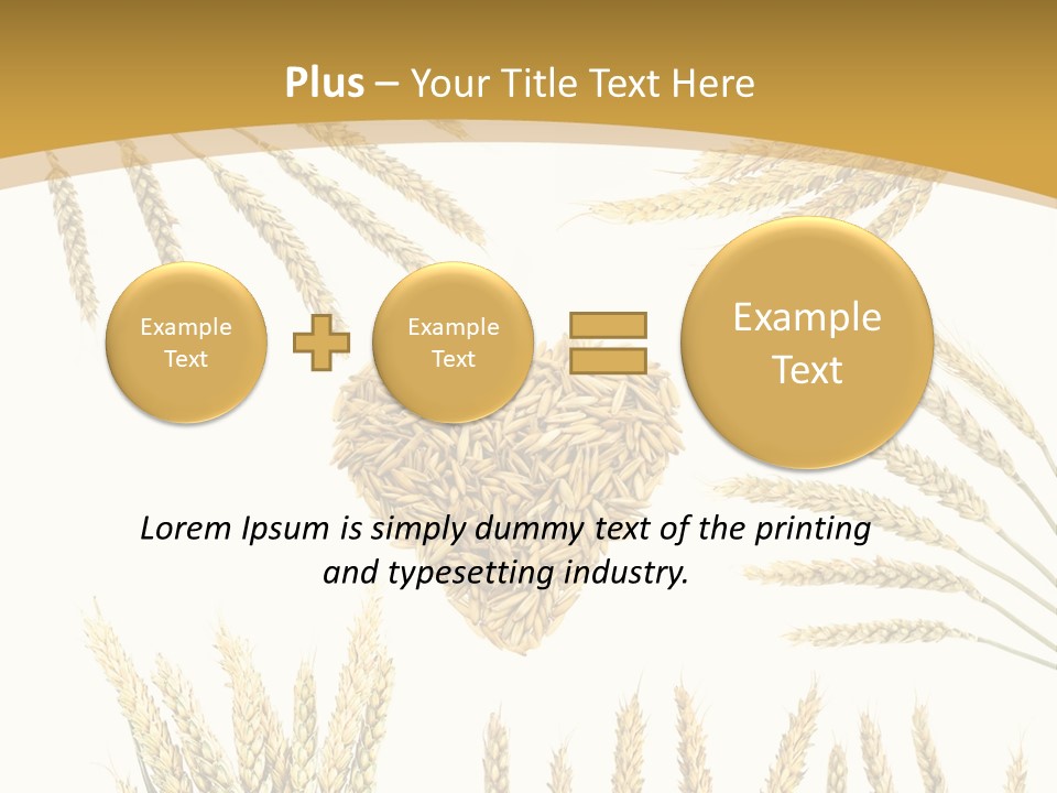 Pão E Trigo Desenho PowerPoint Template