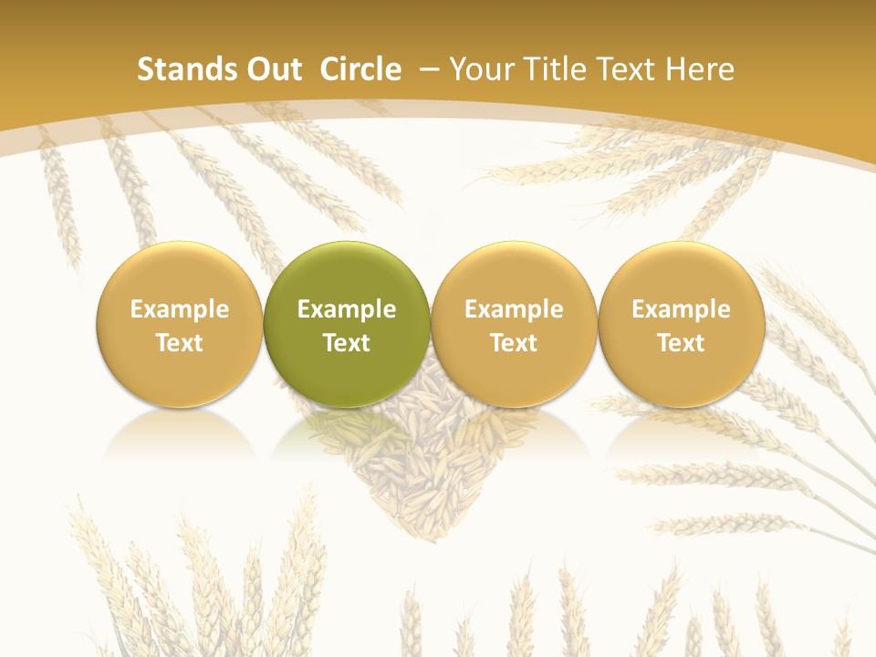 Pão E Trigo Desenho PowerPoint Template