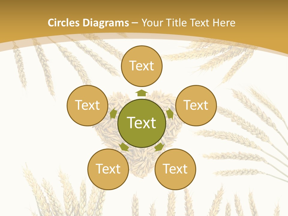 Pão E Trigo Desenho PowerPoint Template