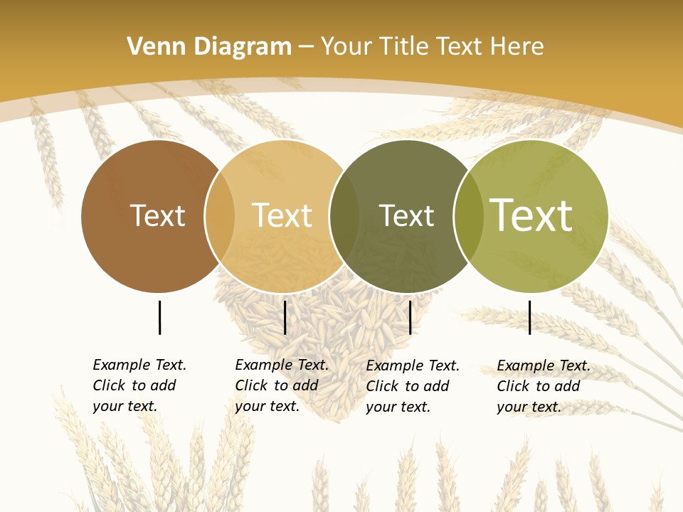 Pão E Trigo Desenho PowerPoint Template