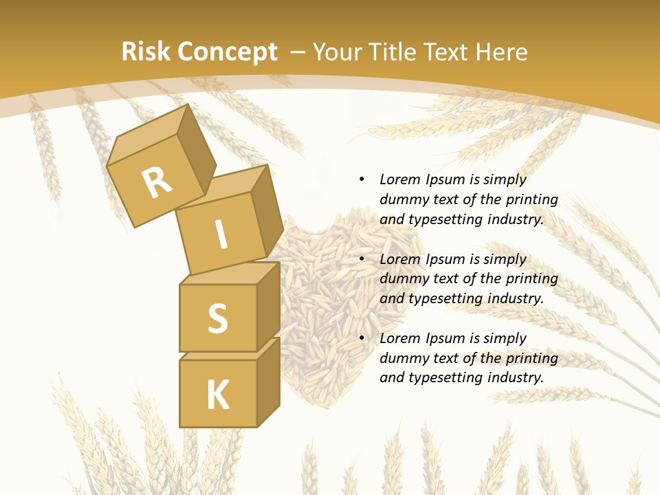 Pão E Trigo Desenho PowerPoint Template