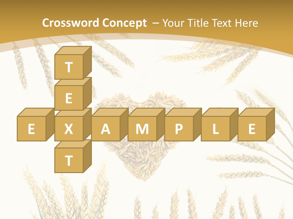 Pão E Trigo Desenho PowerPoint Template