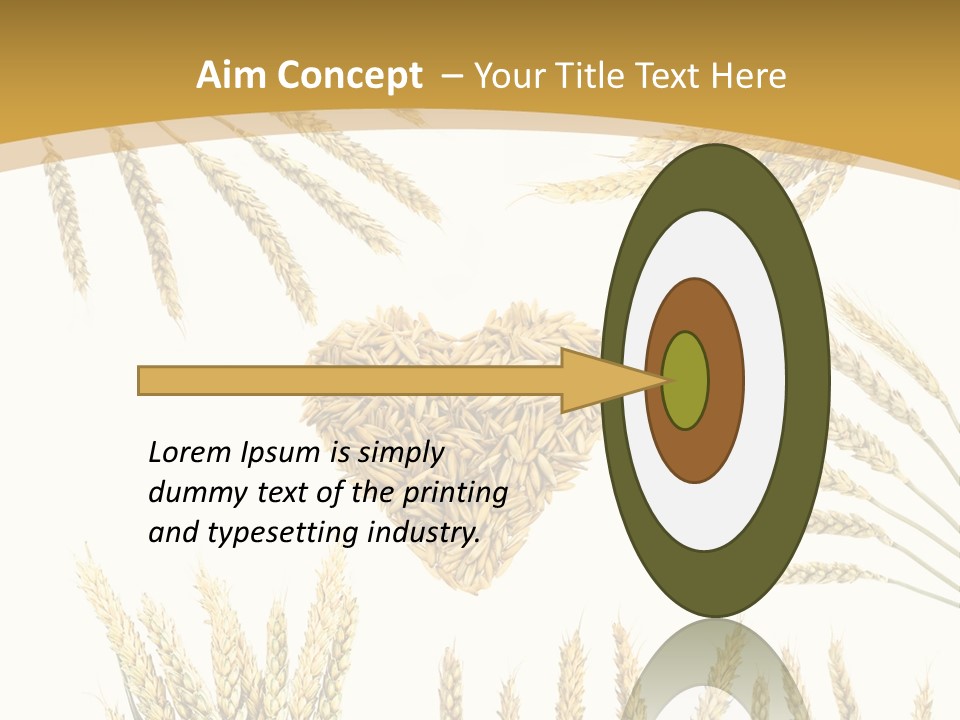 Pão E Trigo Desenho PowerPoint Template