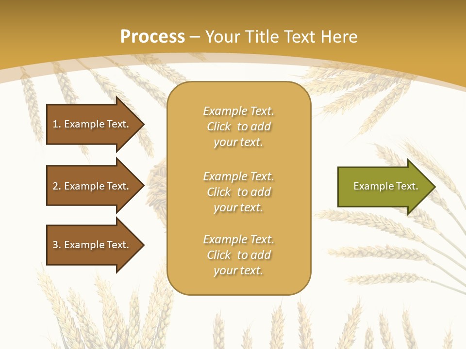 Pão E Trigo Desenho PowerPoint Template
