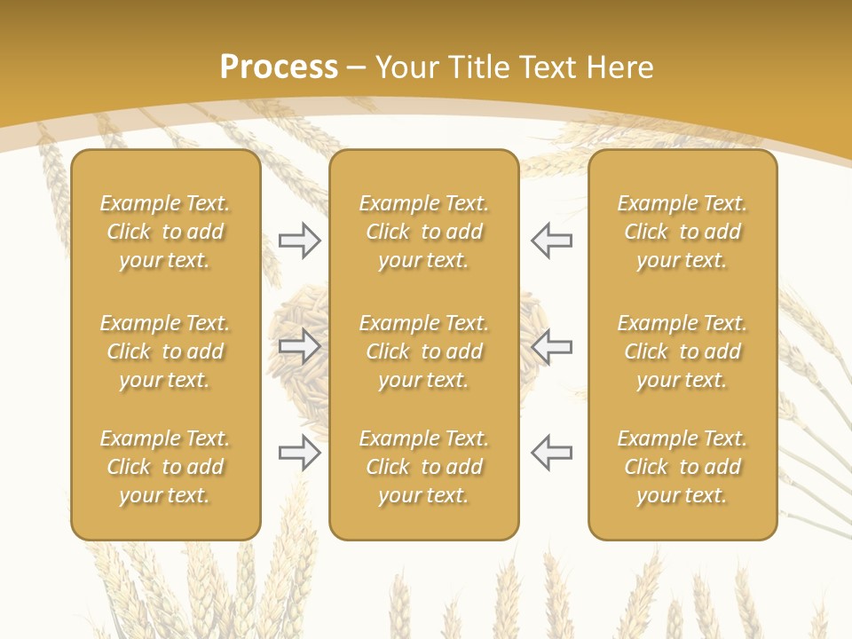 Pão E Trigo Desenho PowerPoint Template