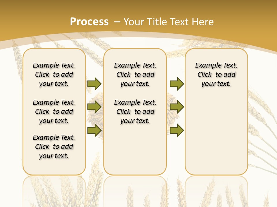 Pão E Trigo Desenho PowerPoint Template