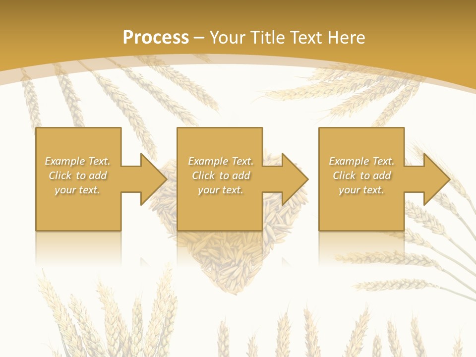 Pão E Trigo Desenho PowerPoint Template
