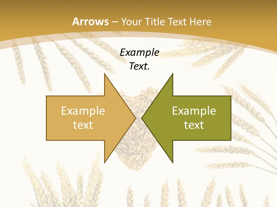Pão E Trigo Desenho PowerPoint Template