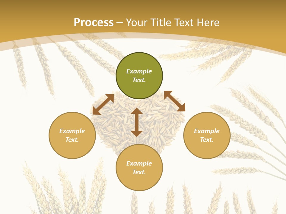 Pão E Trigo Desenho PowerPoint Template