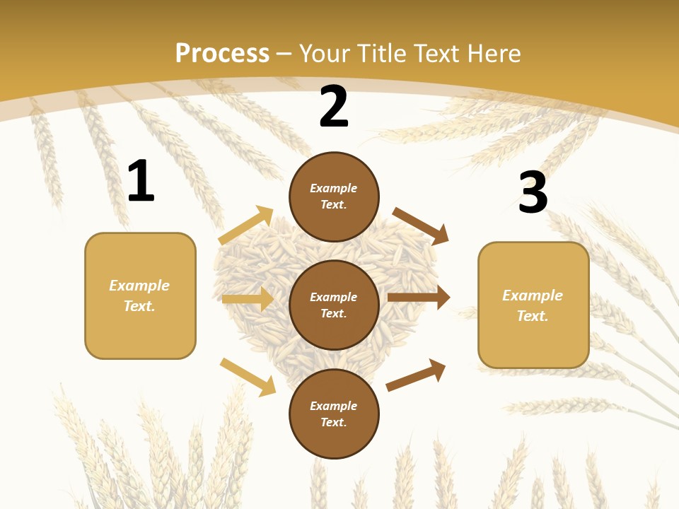 Pão E Trigo Desenho PowerPoint Template