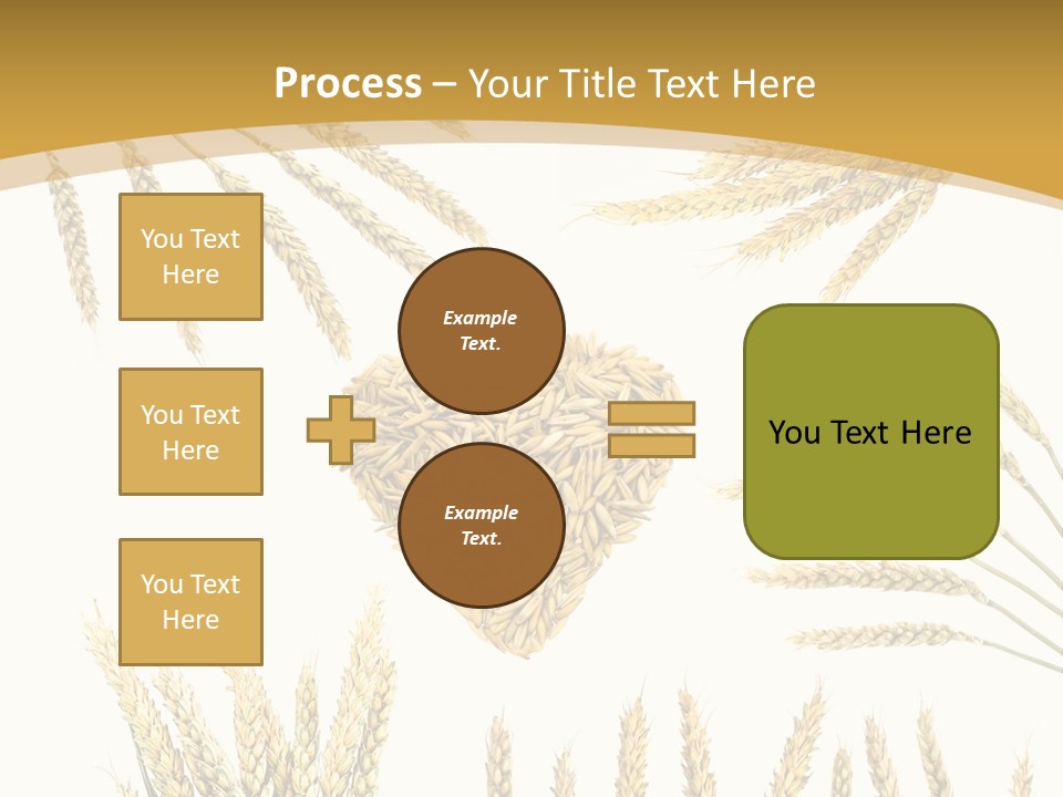 Pão E Trigo Desenho PowerPoint Template