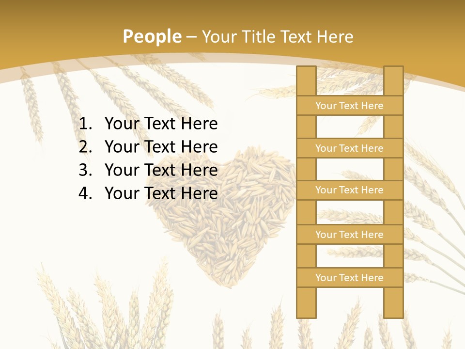 Pão E Trigo Desenho PowerPoint Template