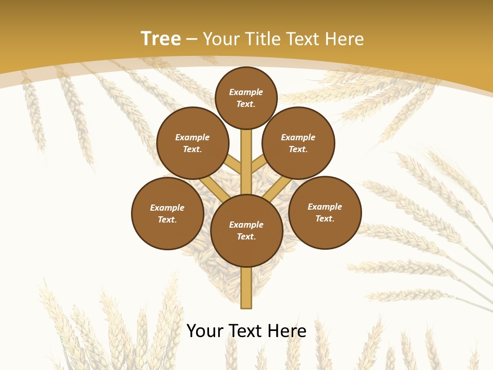 Pão E Trigo Desenho PowerPoint Template