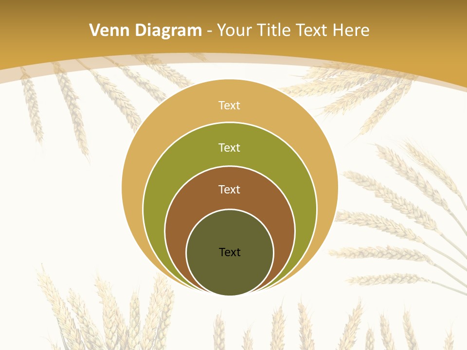 Pão E Trigo Desenho PowerPoint Template